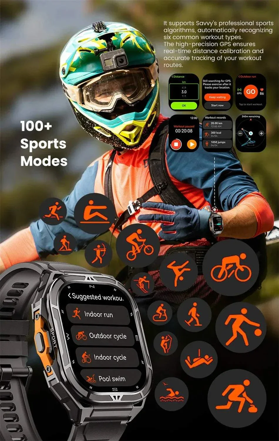 Terra-X GPS Rugged Smartwatch | 1.96