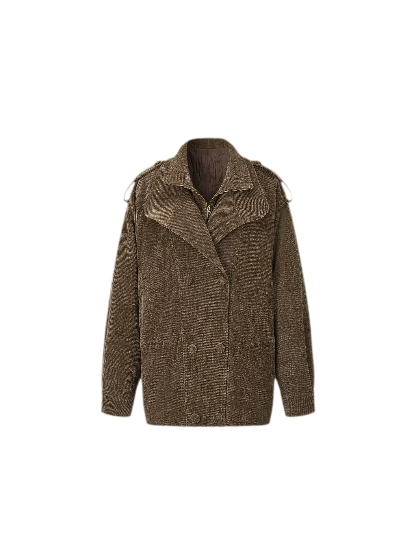 Chenille Cinched Down Jacket