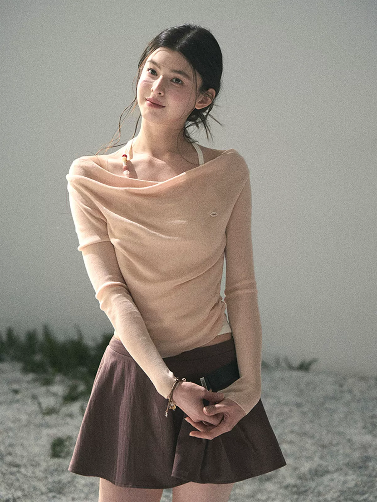 Sugar Frost Off-Shoulder Top