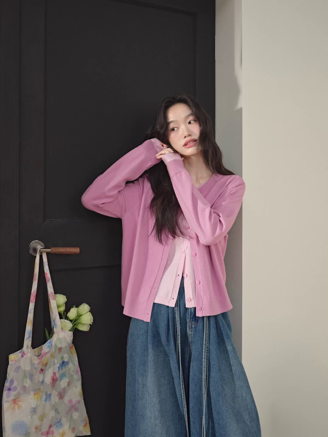 Fake Two-piece Cardigan