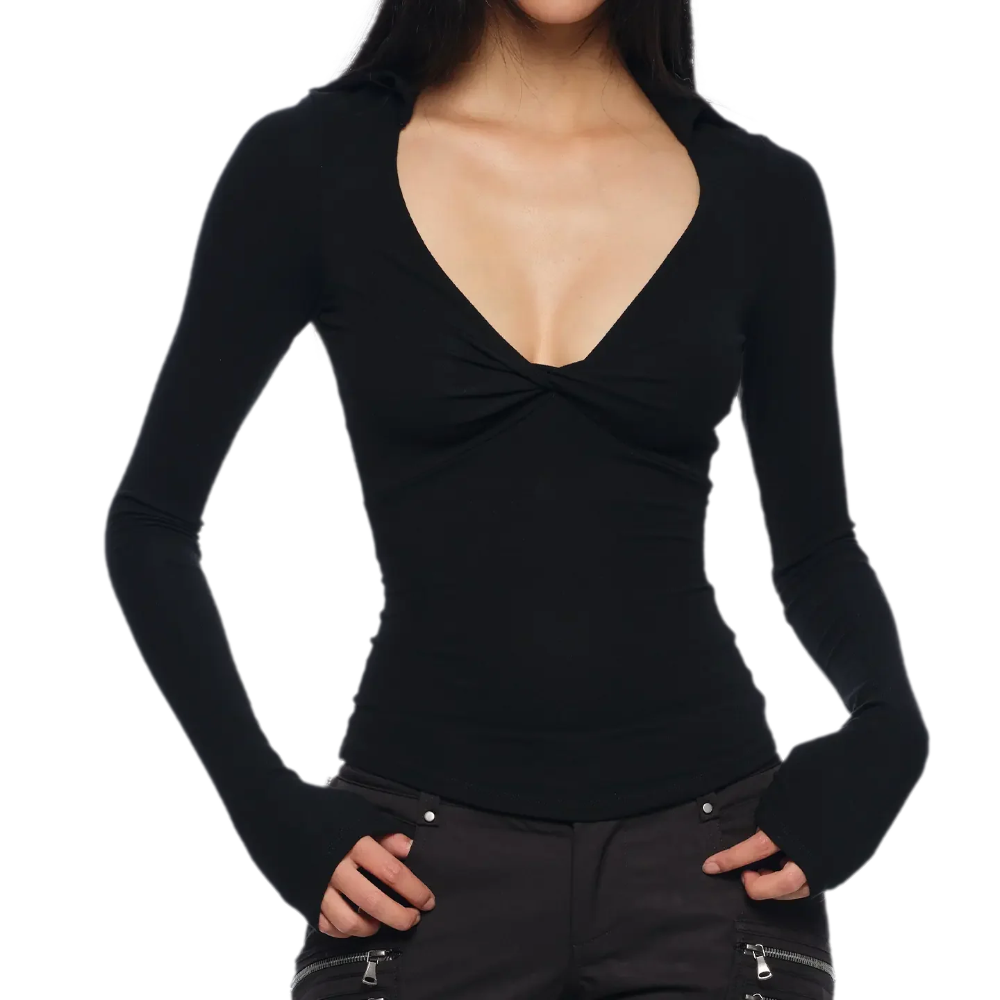 Twisted Knot Slim-Fit Top