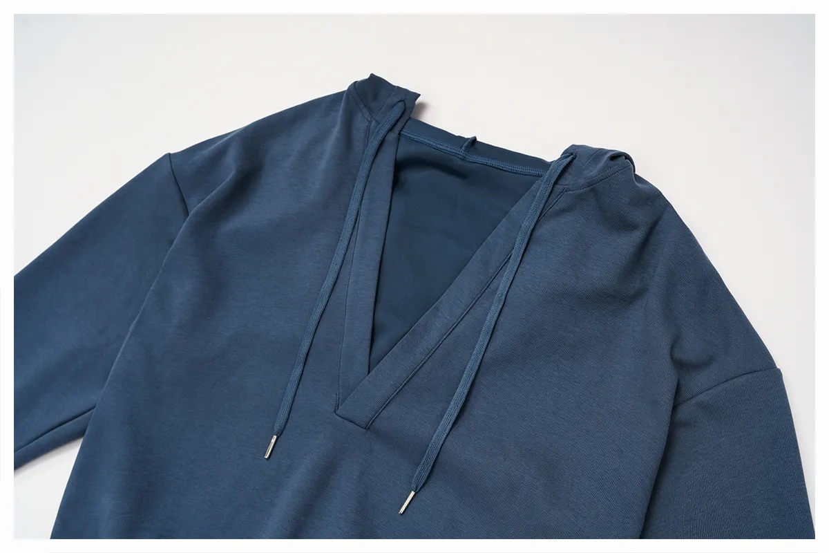 New Large Deep V Shaped Hoodie
