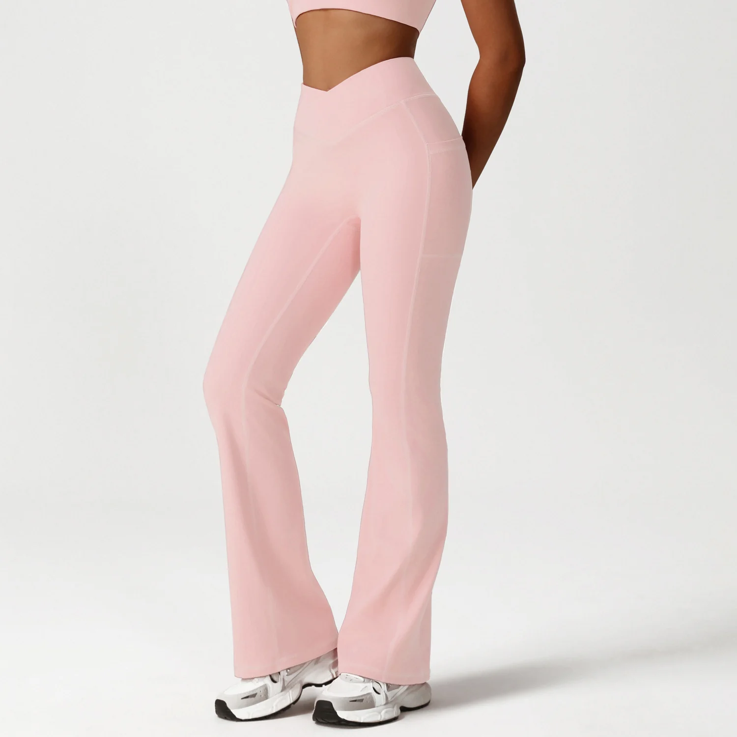 Cross High Waist Yoga Flared Pants