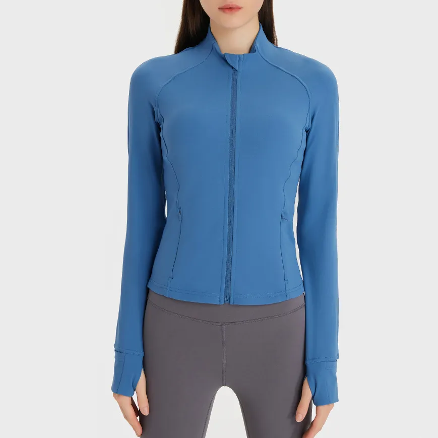 Full Zip Up Yoga Top Running Jackets