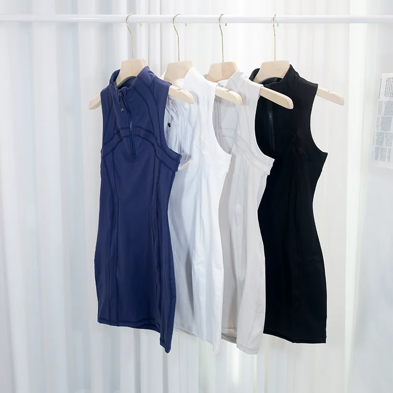 Women's tennis skirt sports sleeveless fitness quick drying breathable short skirt