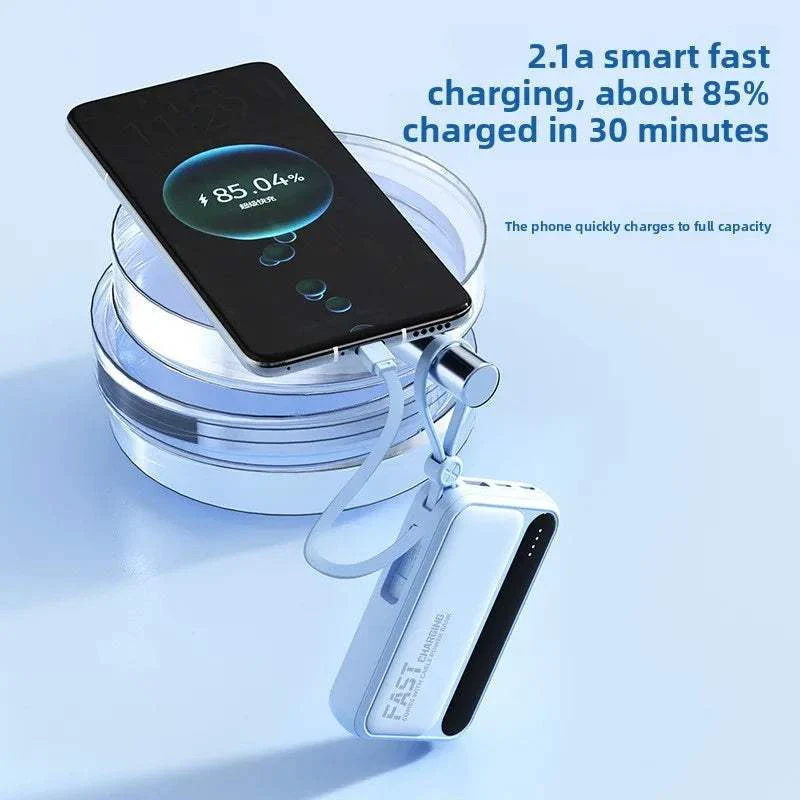 DIEZONG 10000mAh/20000mAh Power Bank with Built-In Cables & Digital Display