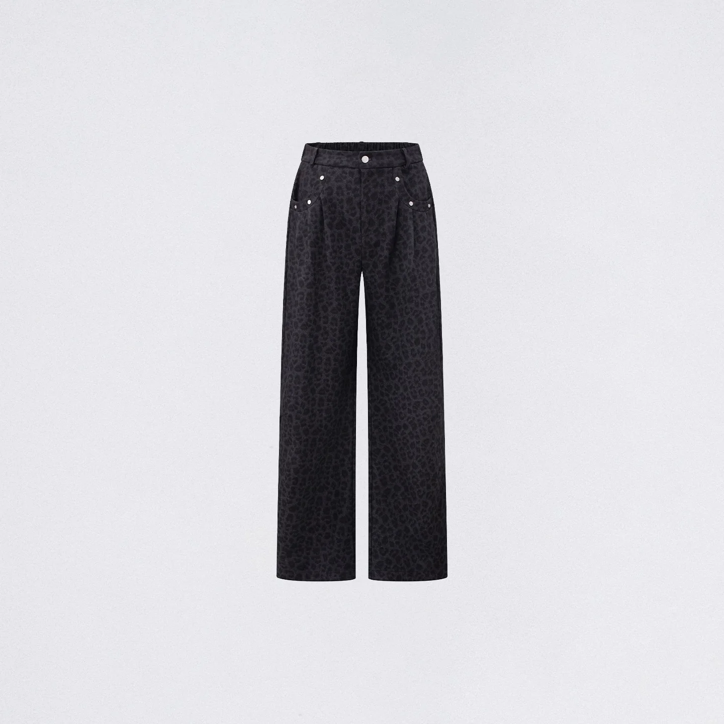 Wool-Blend Wide-Leg Trousers