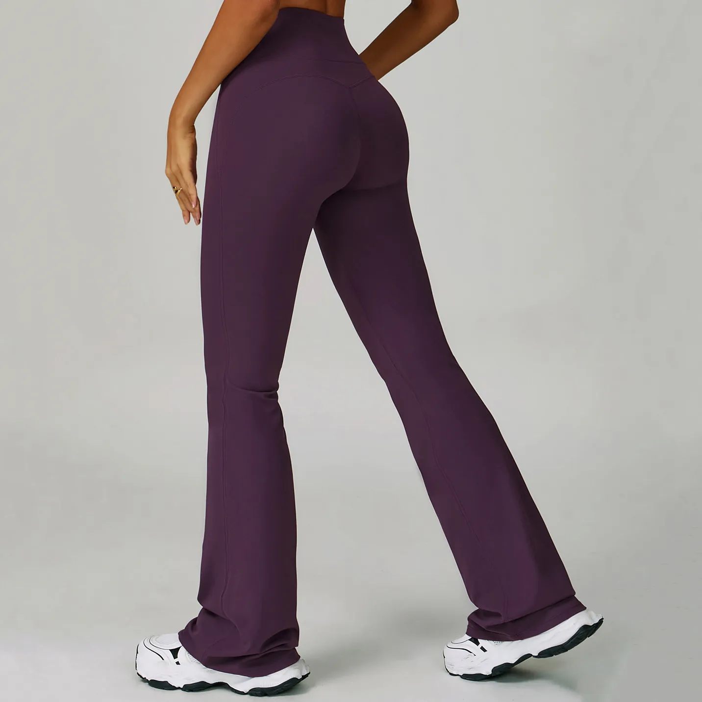 Cloud-Like High Waist Hip Lift Flared Trousers