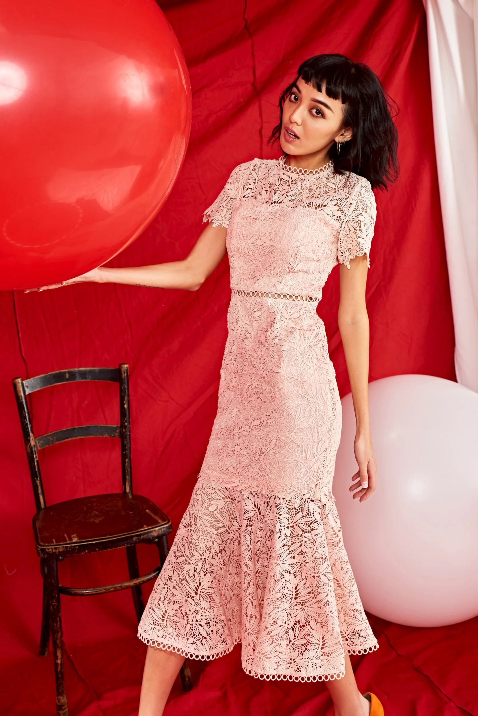 Dream land two ways lace dress in pink