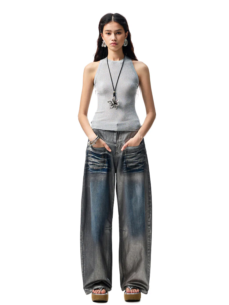 Hollow Out Cable Knit Sleeveless Tank Top