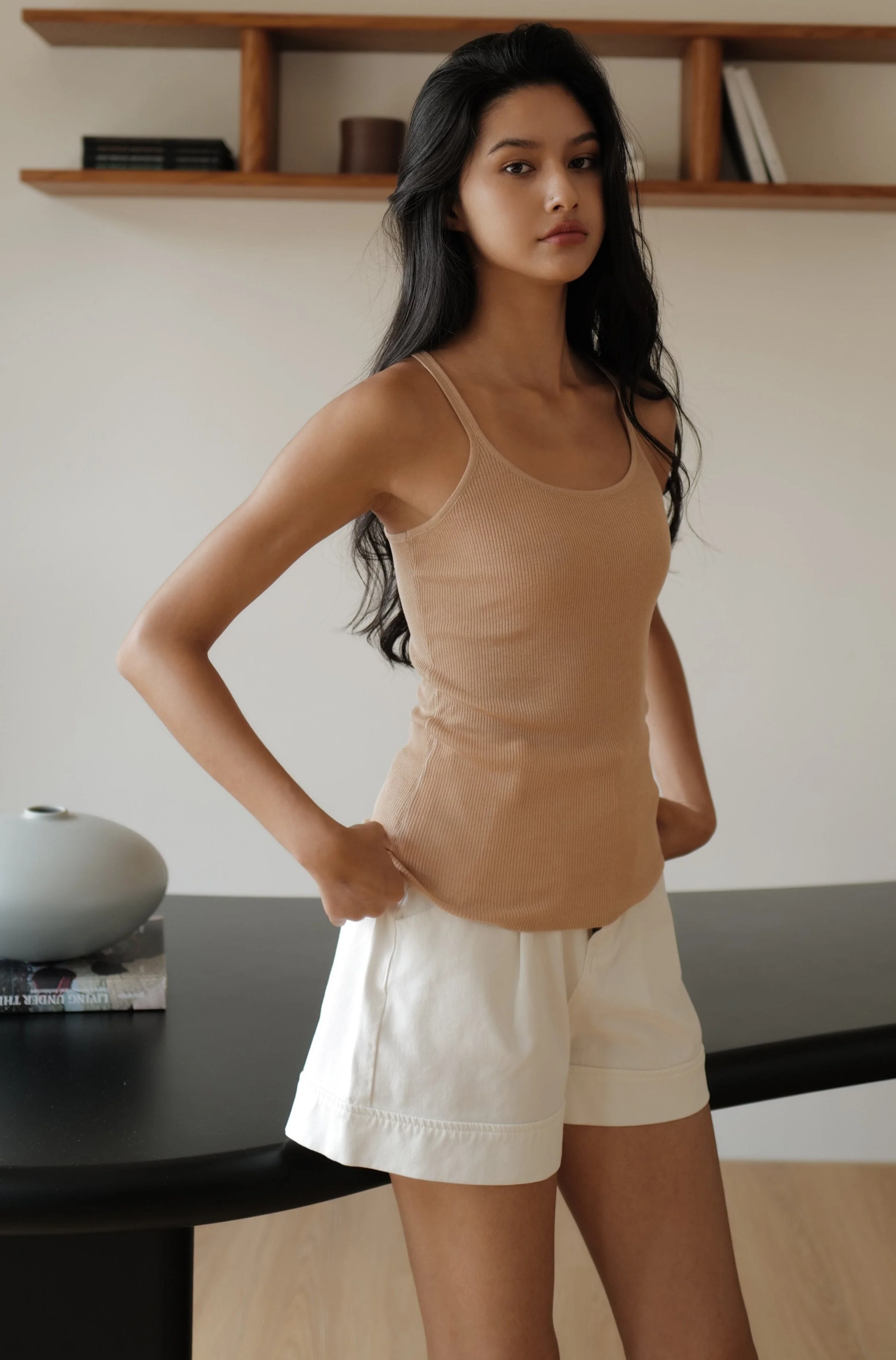 Soft line y-back tank in nude