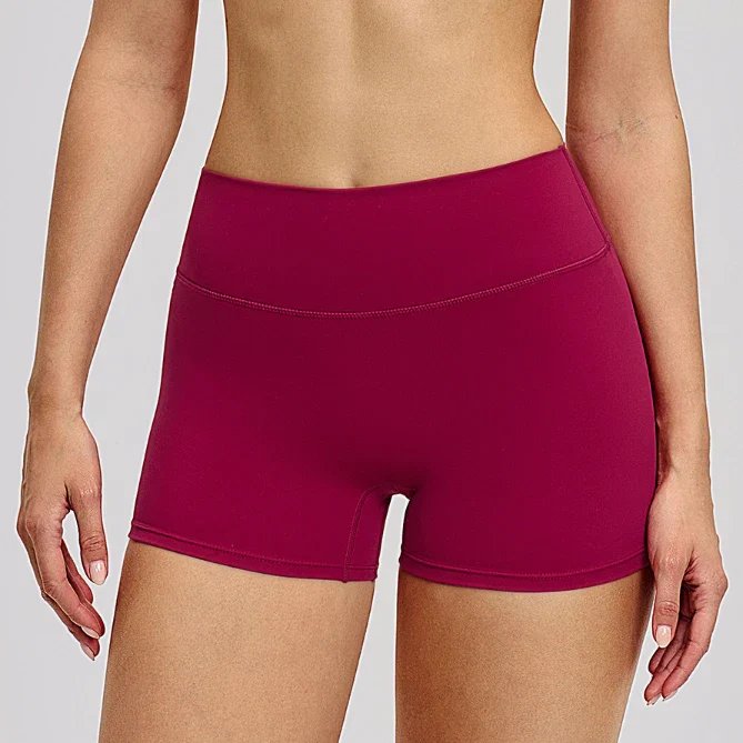 Simple High Waist Tummy Control Yoga Shorts