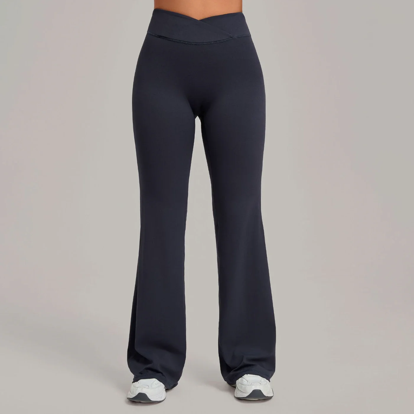 Women's High Waist Crossover Flare Yoga Pants