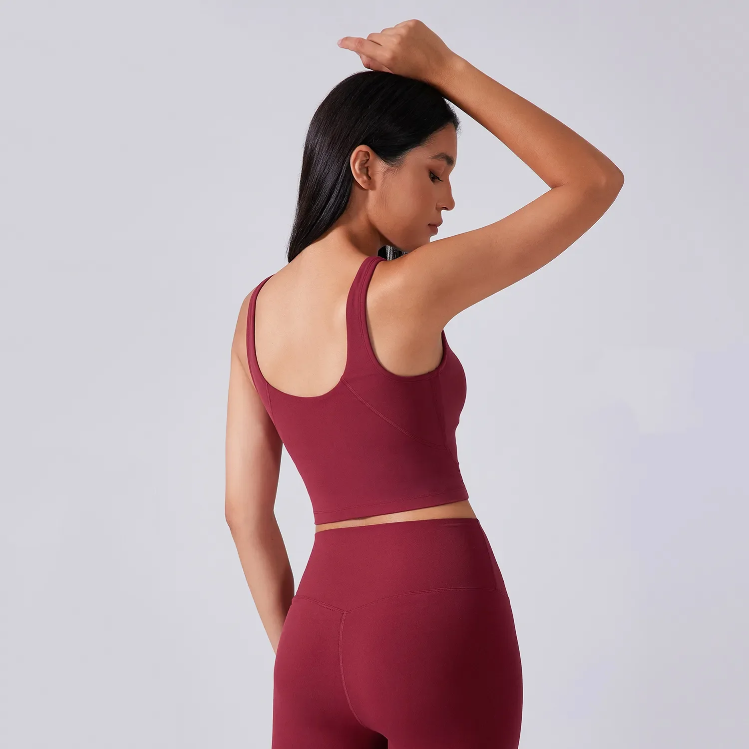 Angola Red Padded Yoga Tank Tops DQ2054