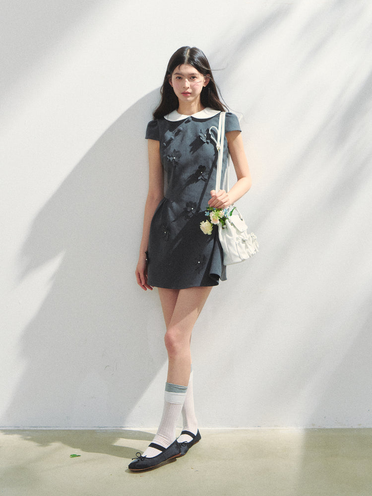 Doll-Collar Puffy Dress