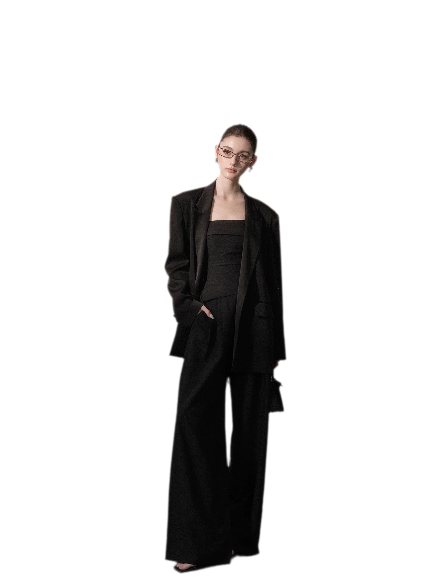 Satin Sash Relaxed Blazer