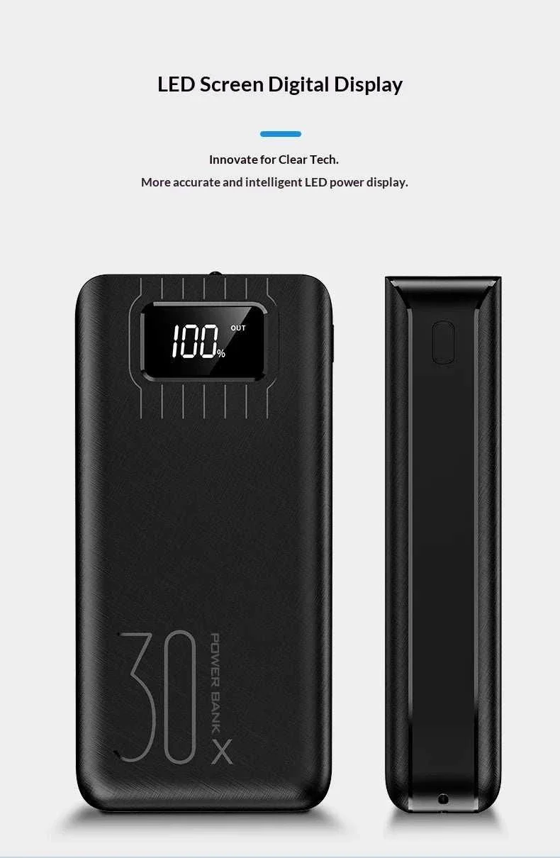 30000mAh Ultra-High Capacity Fast Charge Power Bank