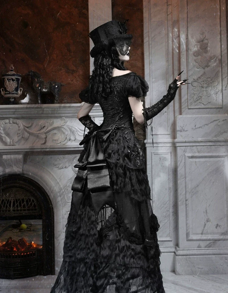 Gothic Bustle Train Skirt