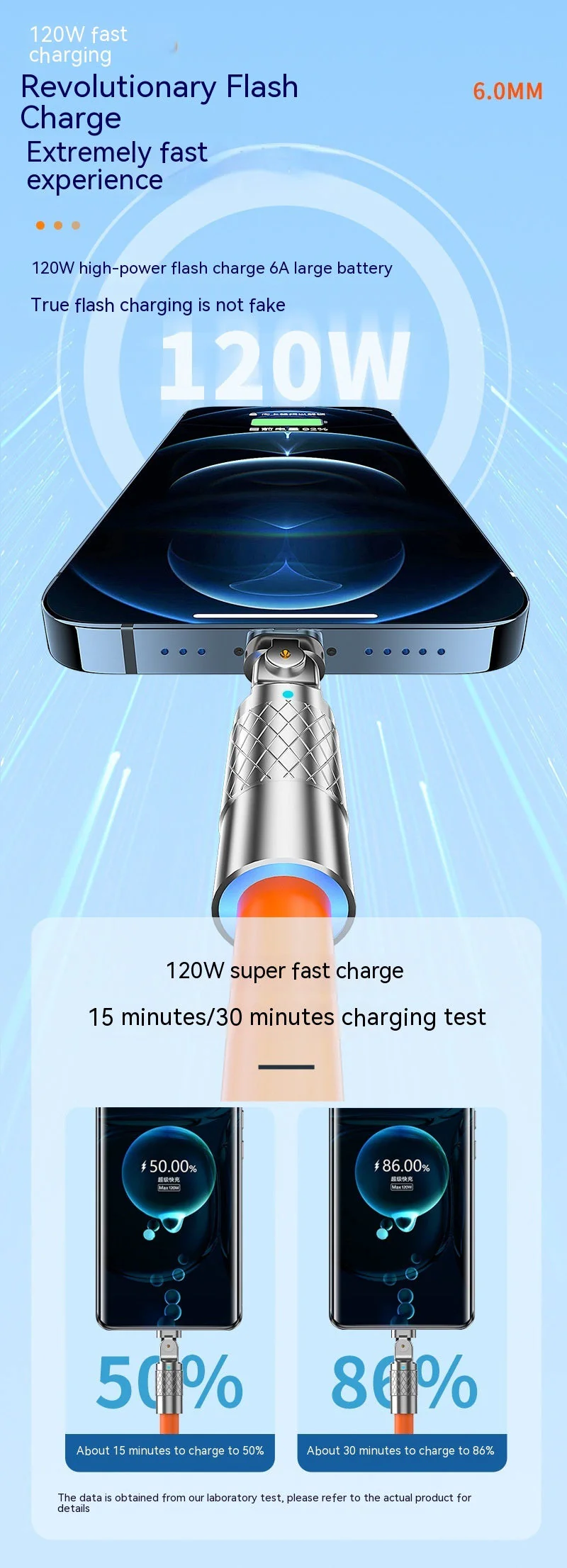 Mobile Game Rotating Elbow Data Super Fast Charge Charging Cable