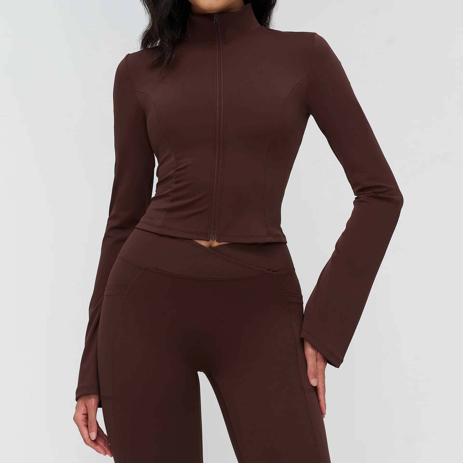 Fashion Flared Sleeves Yoga Fitness Jacket