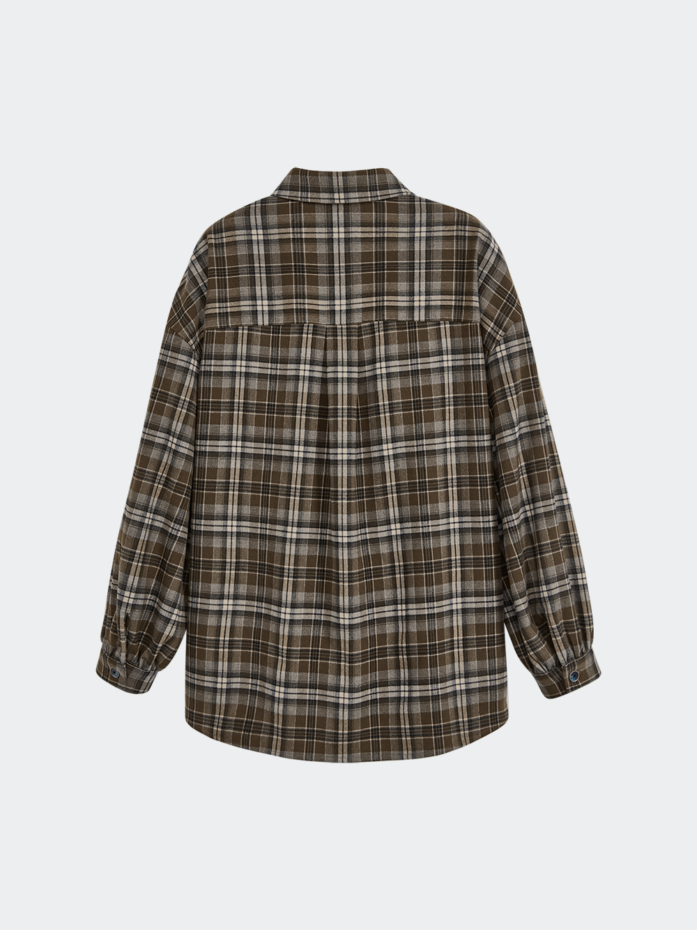 Brown Plaid Blouse