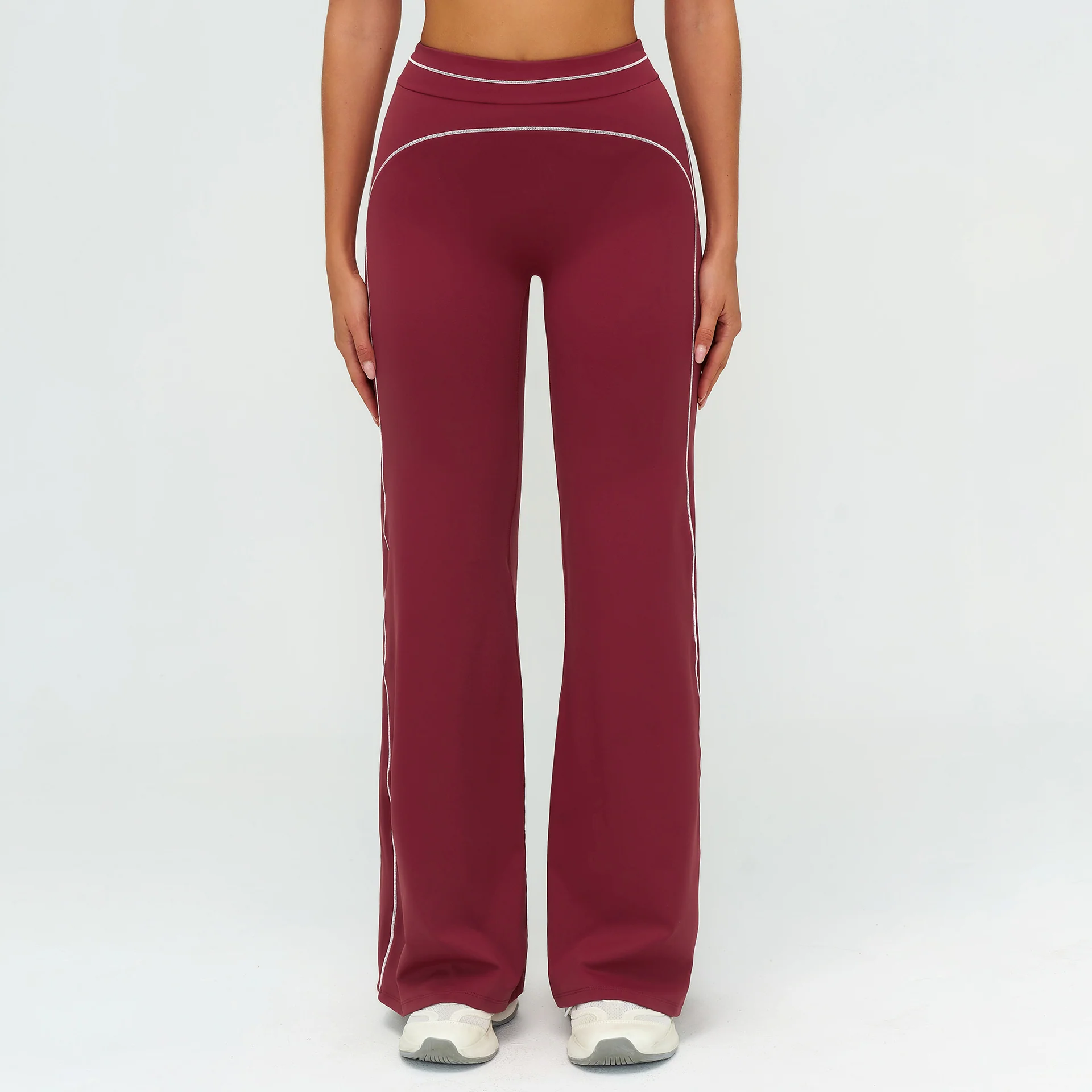 Contrast Color Wide Leg Pants Outdoor Sports Running Fitness ZC7028