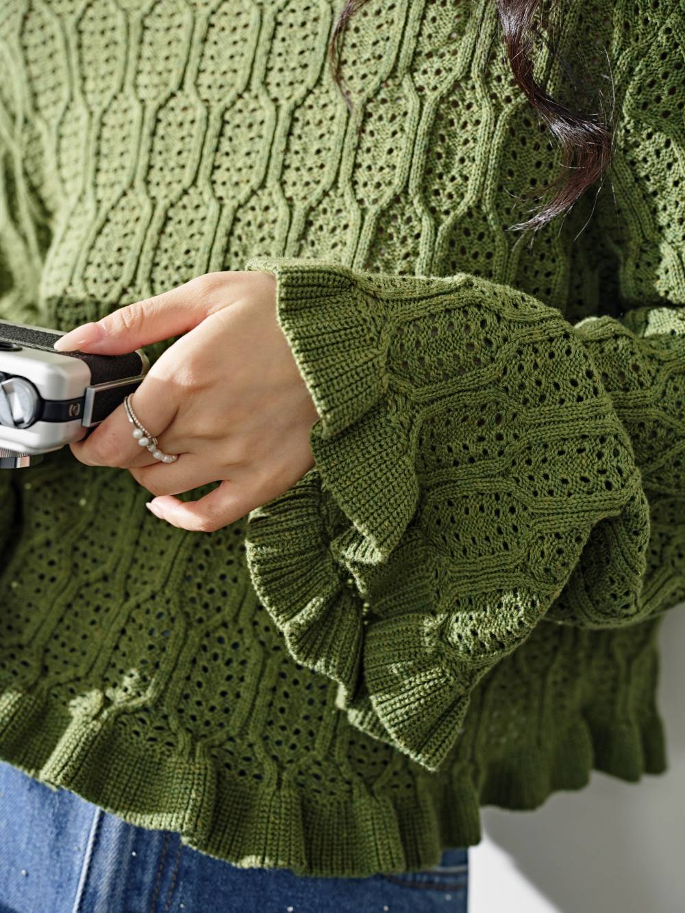 Ruffle Knit Top