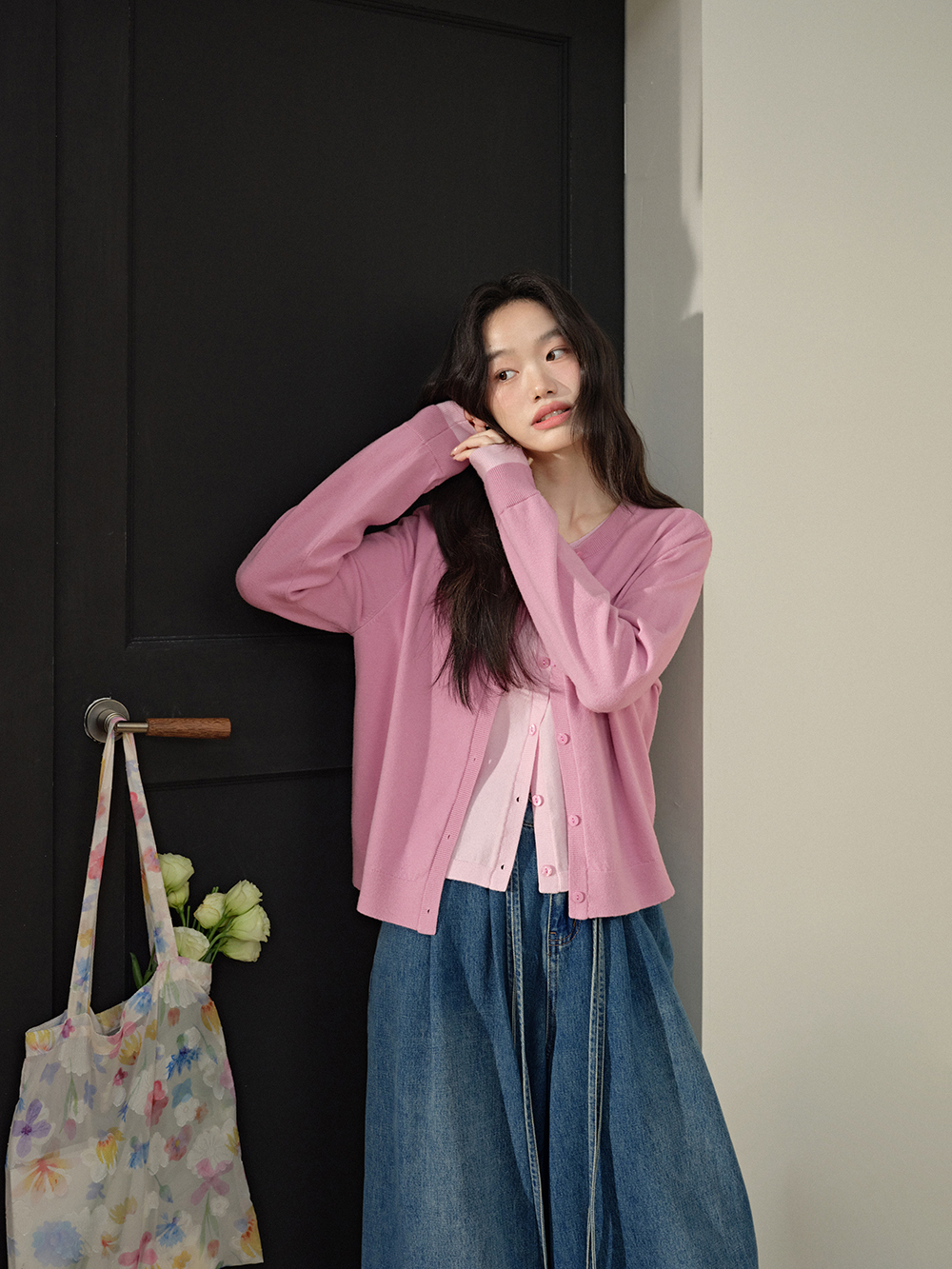 Fake Two-piece Cardigan