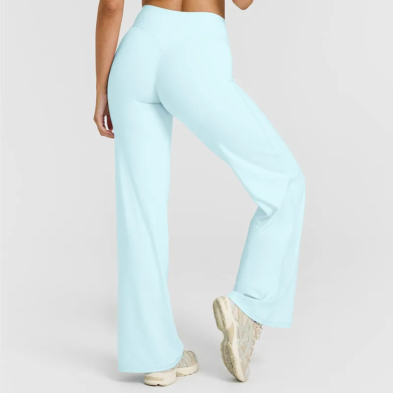 High Waist Yoga Flared Pants For Women
