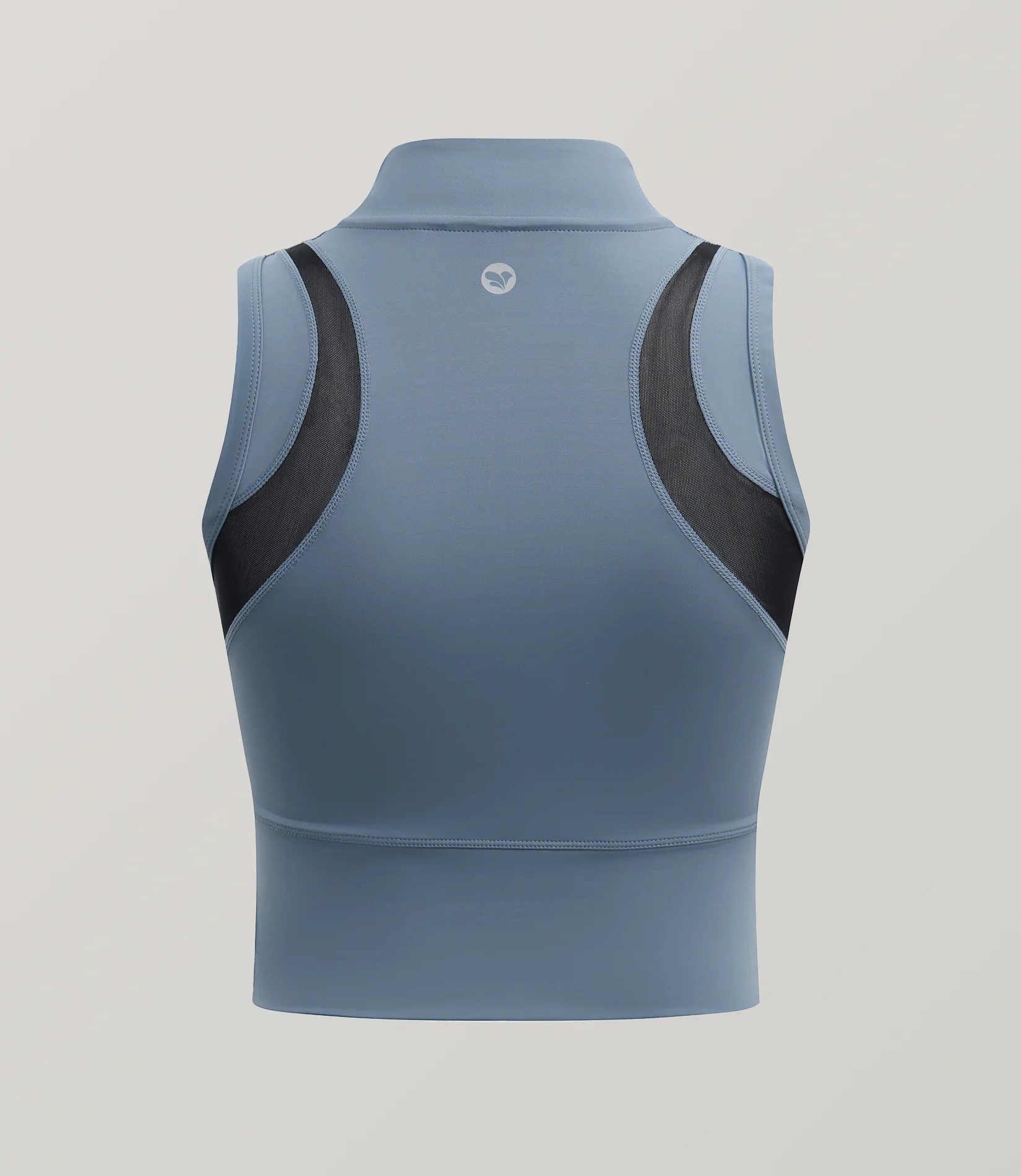 Half-Zip Stand-up Collar Crop Tank