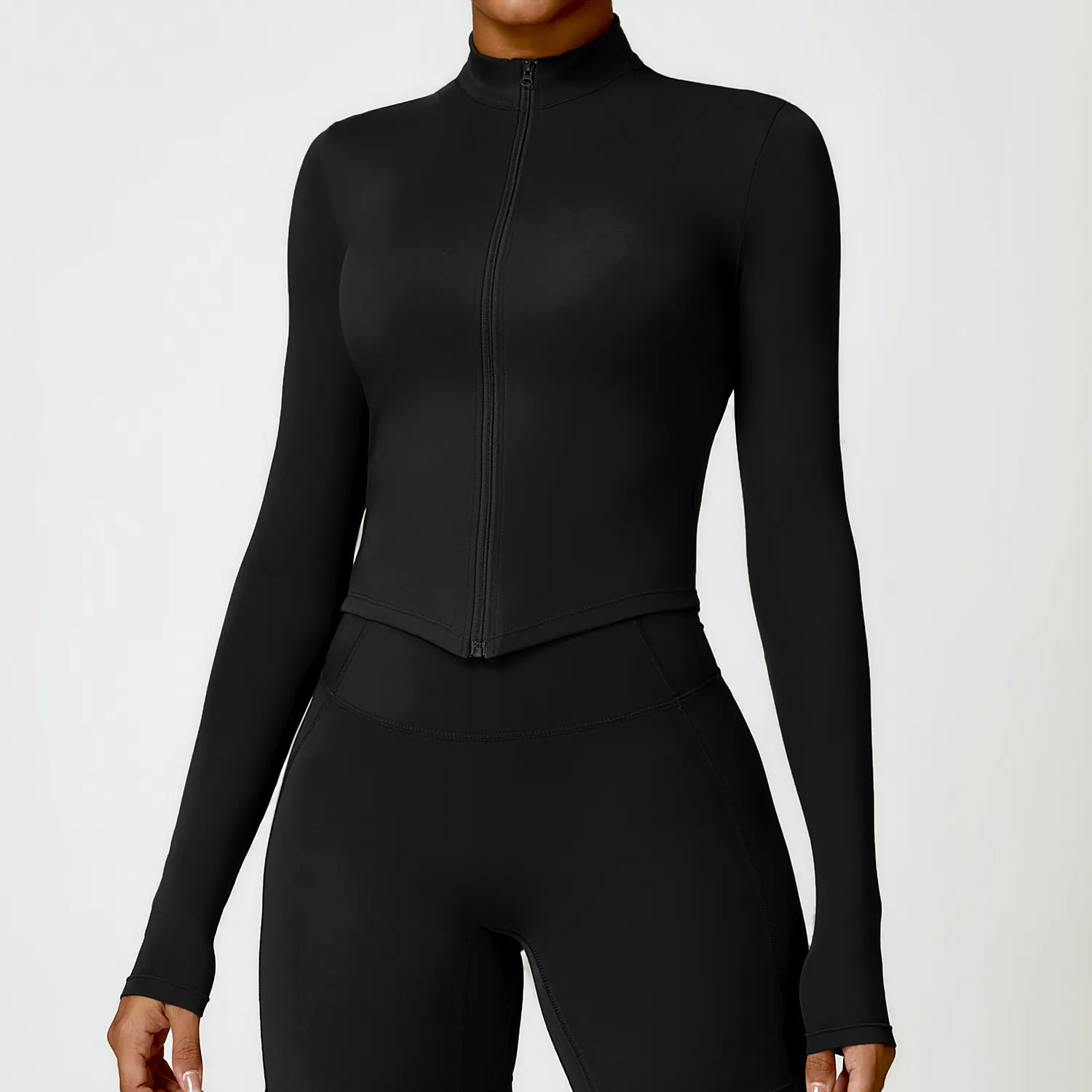 Zip Up Slim Fit Fitness Jacket
