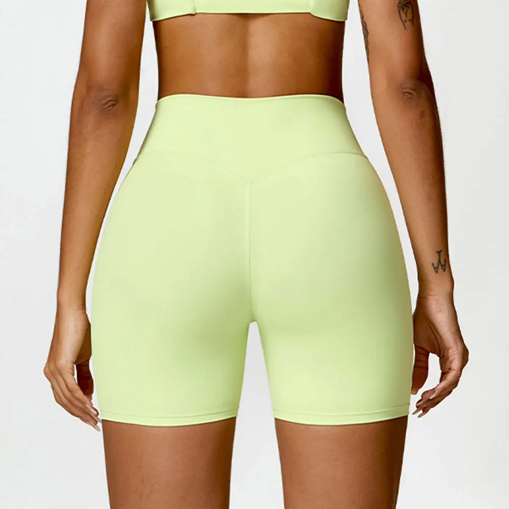 Breathable High Waist Light Weight Training Shorts Nylon