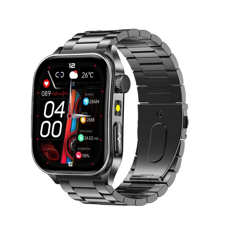 Dual-Head Laser Health ECG Uric Acid Blood Lipid HRV Bluetooth Watch