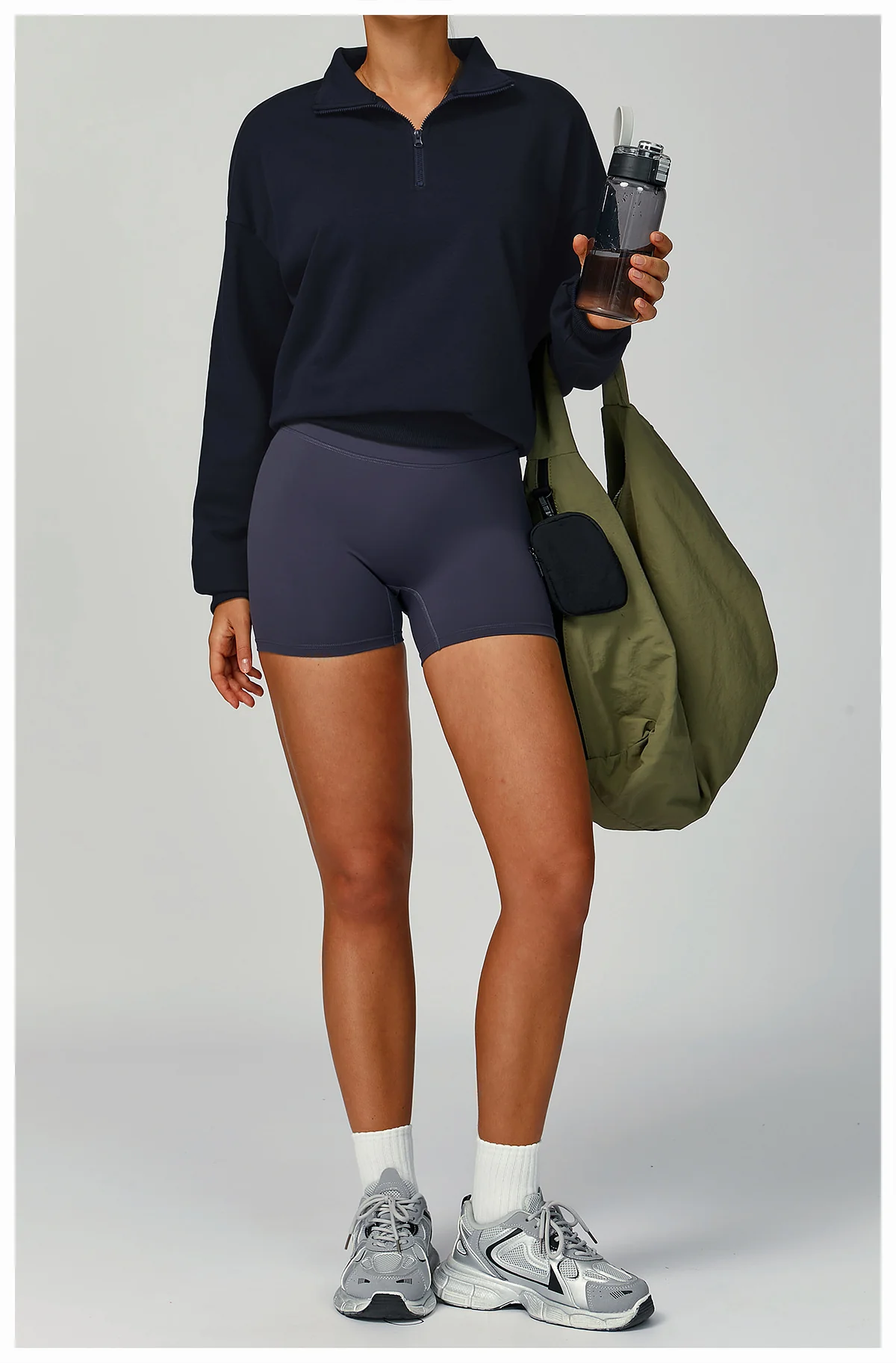 Women's Fall Winter Half Zip Up Sweatshirt