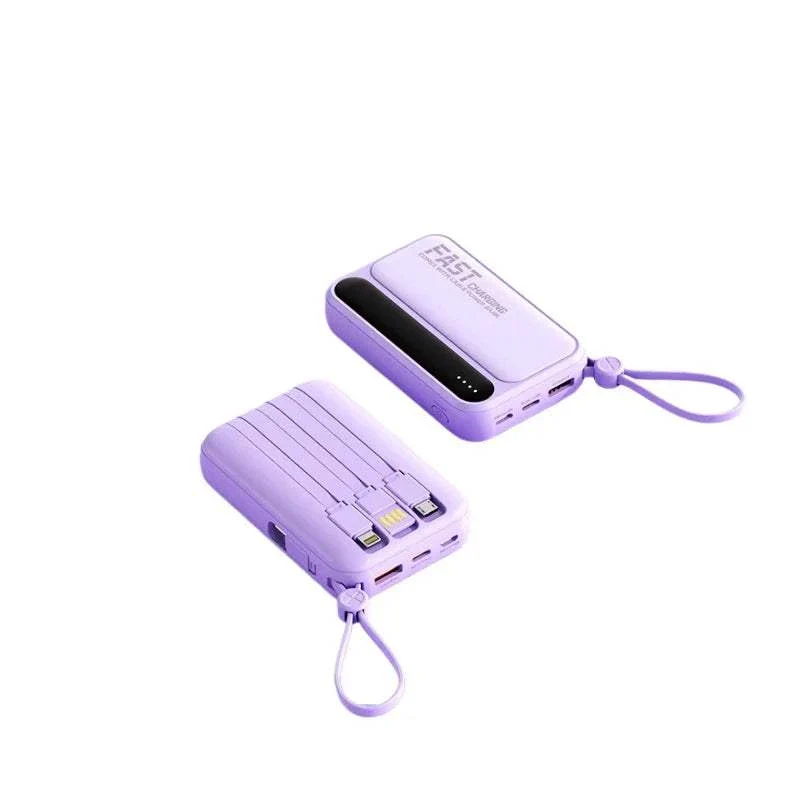 DIEZONG 10000mAh/20000mAh Power Bank with Built-In Cables & Digital Display
