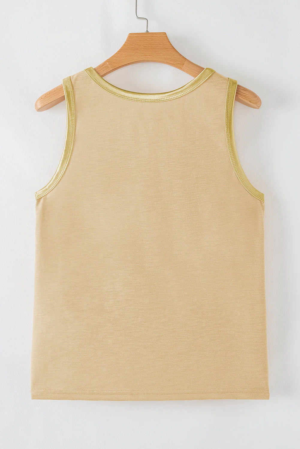 Metallic Sheen Edge Scoop Neck Tank Top