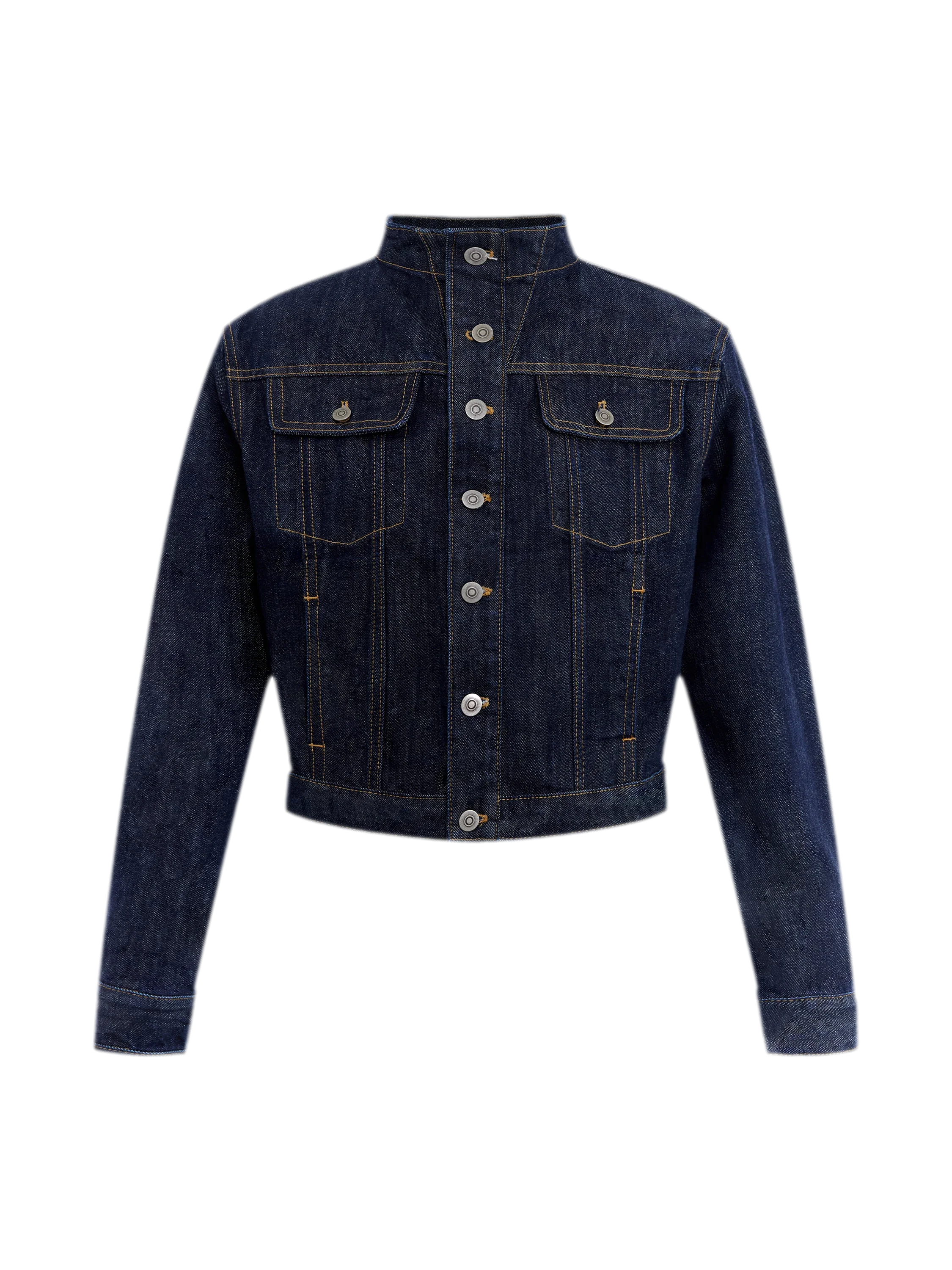 Redline Cropped Raw Denim Jacket