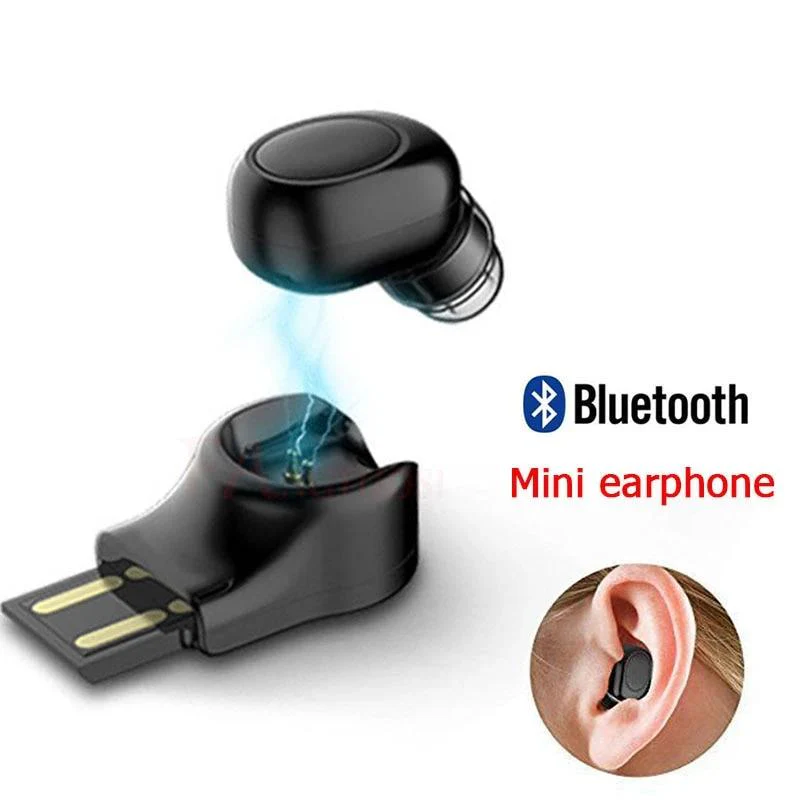 Mini Bluetooth Earphone Wireless Headset stereo earbuds  With Microphone