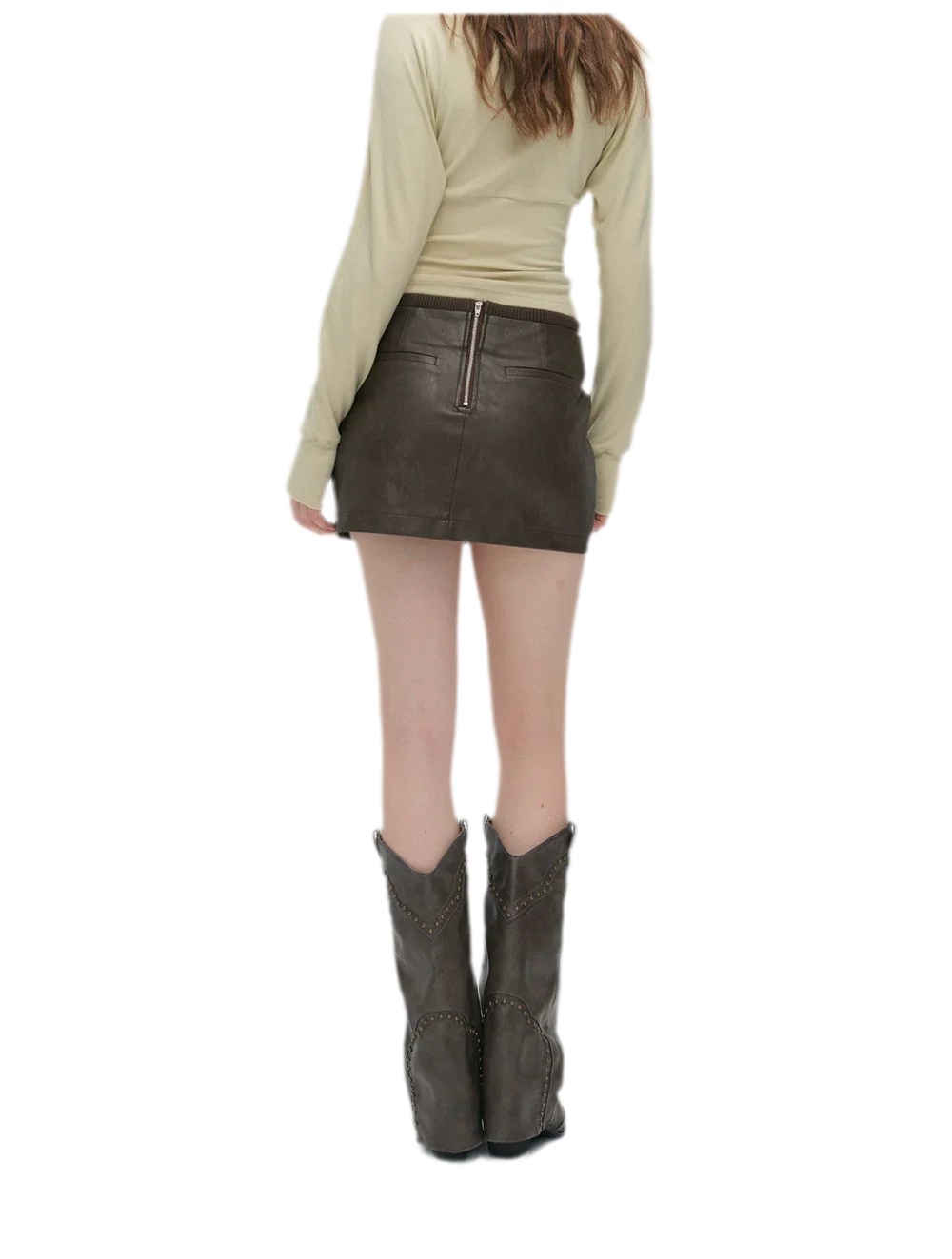 Textured Bow Mini Skirt