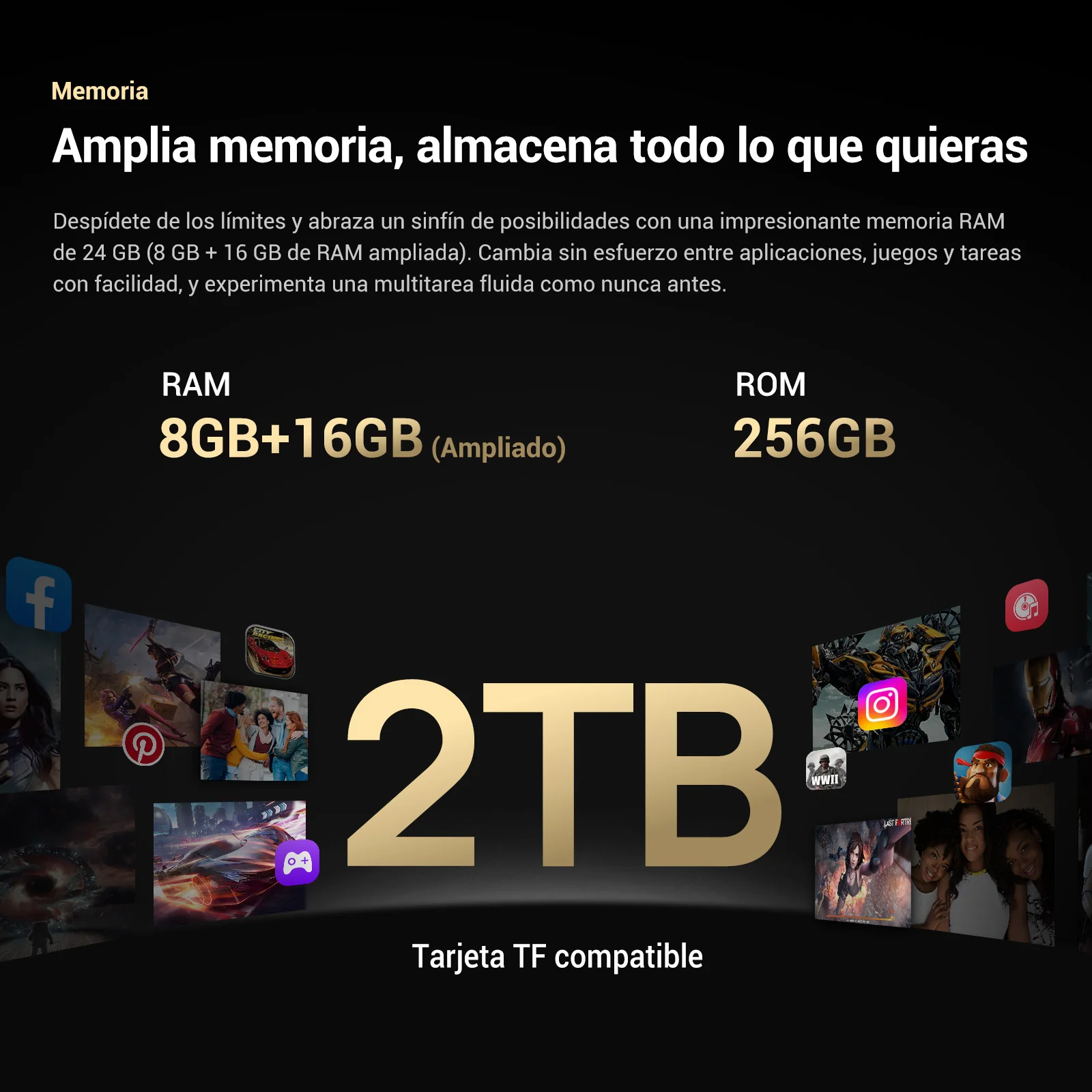 Fossibot F109 Dual Sim 256 Gb Negro 8 Gb Ram 5g