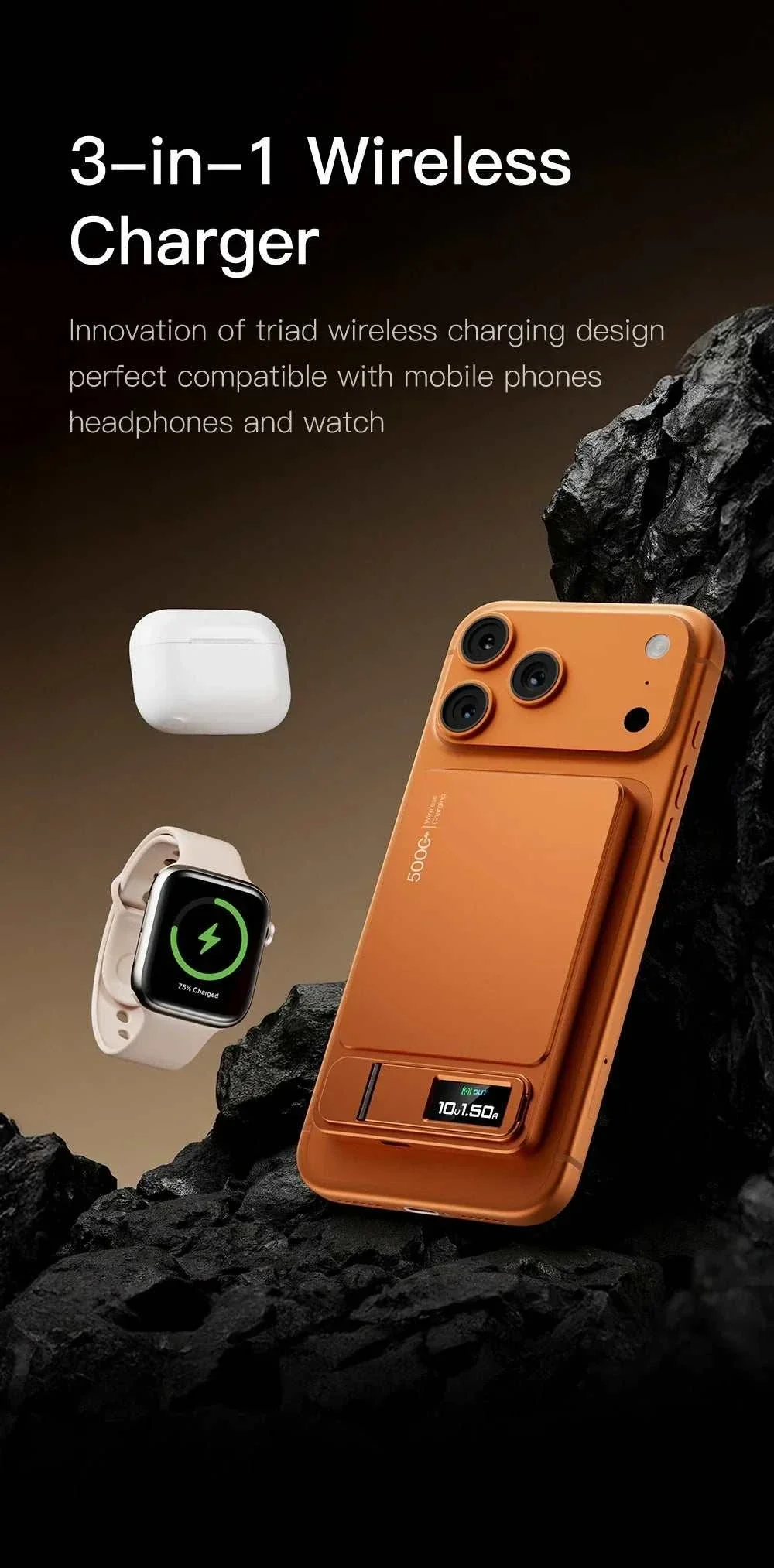 10000mAh Magnetic Wireless Power Bank – 15W MagSafe PD 20W Fast Charging