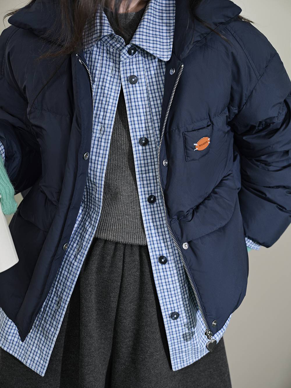 Layered Look Puffer Jacket