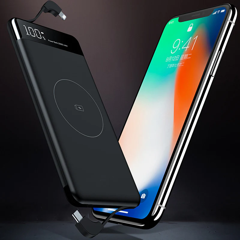 External Battery Fast Wireless Charging Power bank