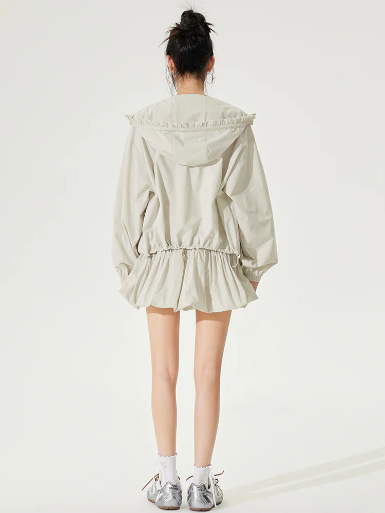 Hooded Lace - Lined Sunscreen Top Set
