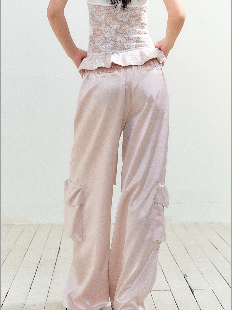 Lace Large Pocket Utility Pants