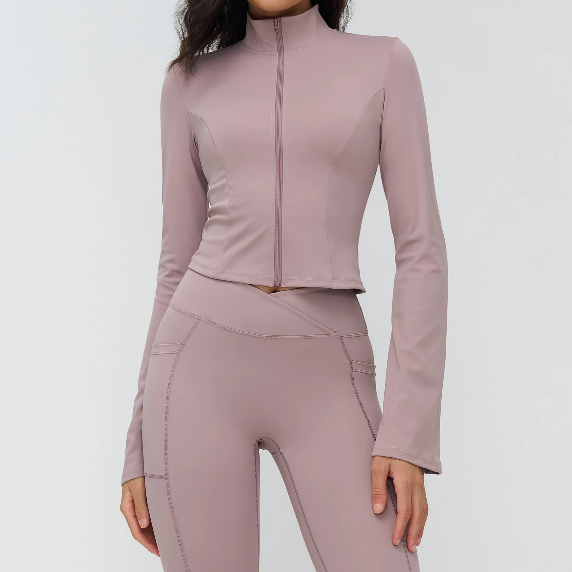 Fashion Flared Sleeves Yoga Fitness Jacket