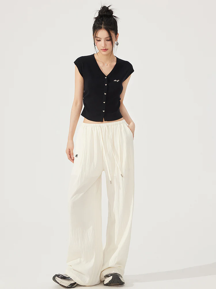 Cool & Breathable Lazy Wide-leg Pants