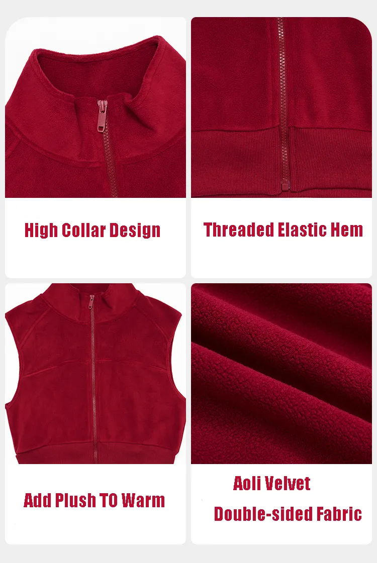 High Collar Autumn & Winter Plus Velvet Vest