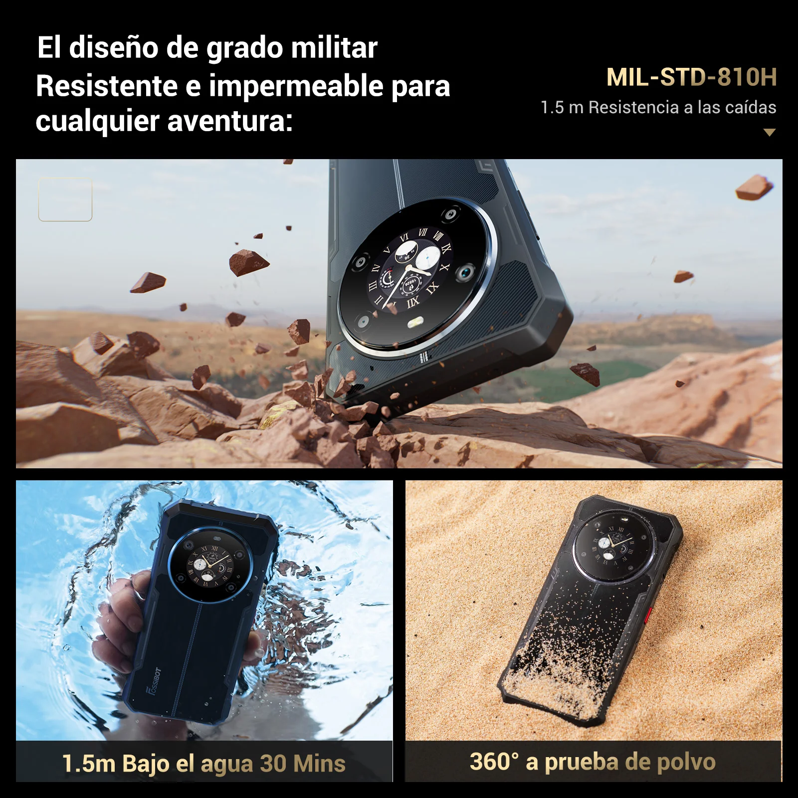 Fossibot F109 Dual Sim 256 Gb Negro 8 Gb Ram 5g