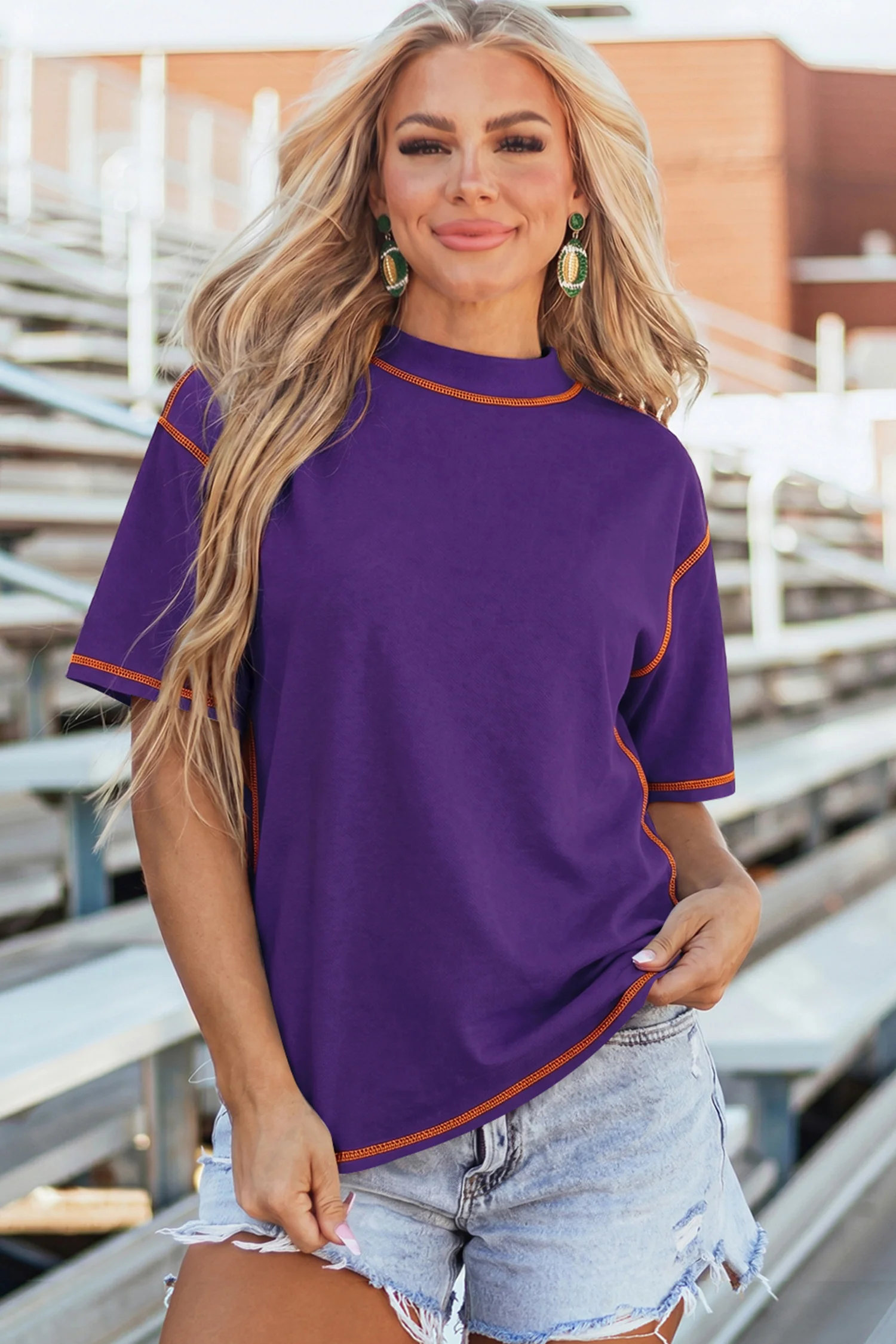 Reversible Contrast-Stitched T-Shirt